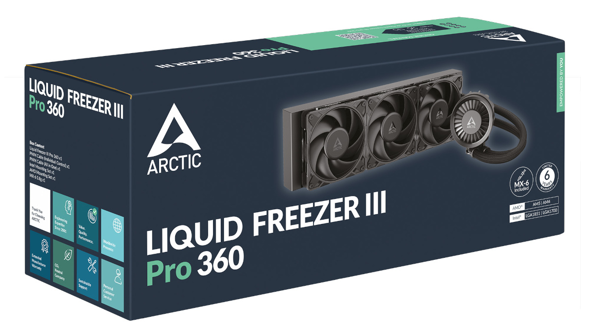 Die ARCTIC Liquid Freezer III Pro 360  - AIO Wasserkühlung ist bei Amazon für 84,99 € im Angebot